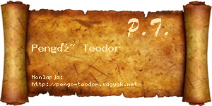 Pengő Teodor névjegykártya